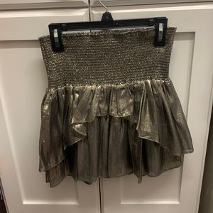 Super cute gold metallic ramy brook skirt, barely worn